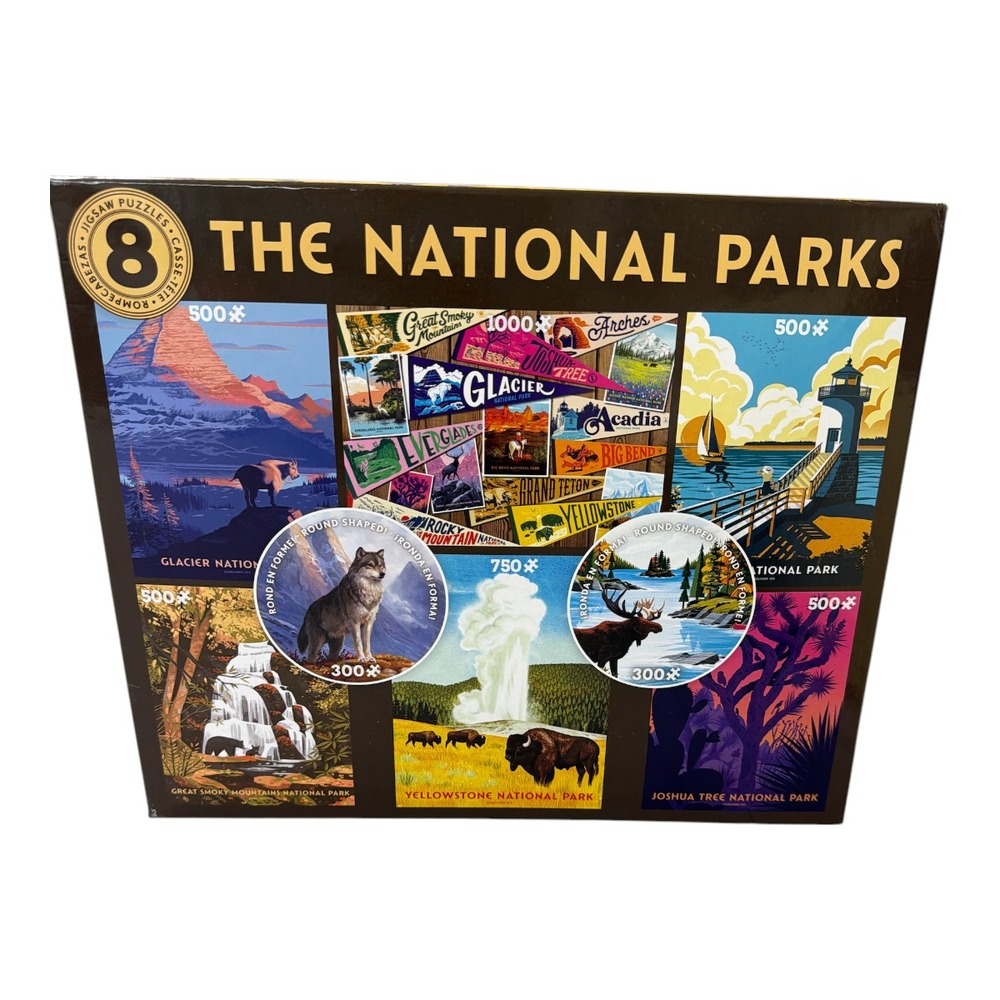 CEACO The National Parks 8 Jigsaw Puzzles Set 500 750 1000 Pieces